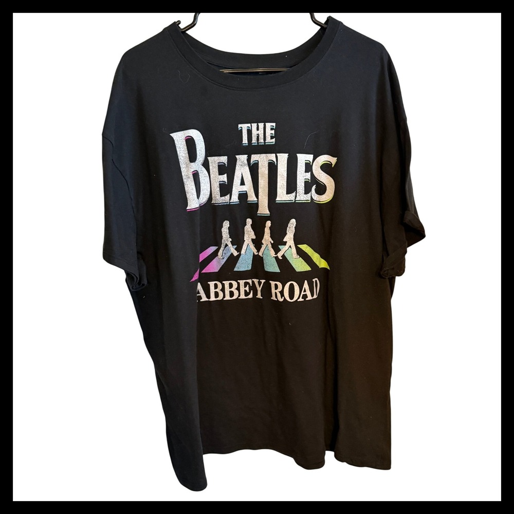 The Beatles Abbey Road Graphic T Shirt Black 2X